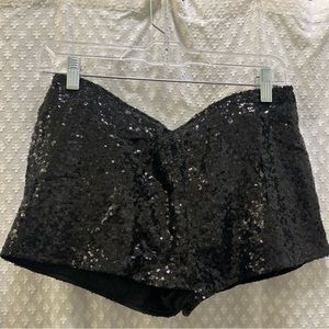 Black Sequin shorts